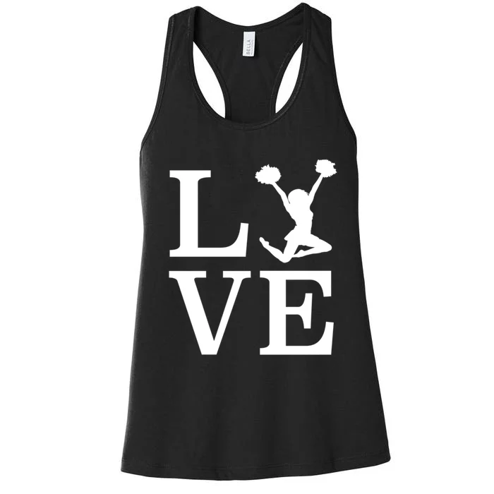 Love Cheer For Lover Cheerleader Women's Racerback Tank