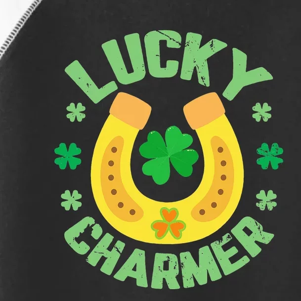 LUCKY CHARMER Funny St. Patrick's Day Toddler Fine Jersey T-Shirt