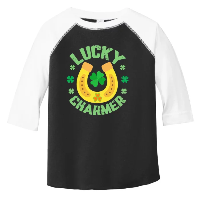 LUCKY CHARMER Funny St. Patrick's Day Toddler Fine Jersey T-Shirt