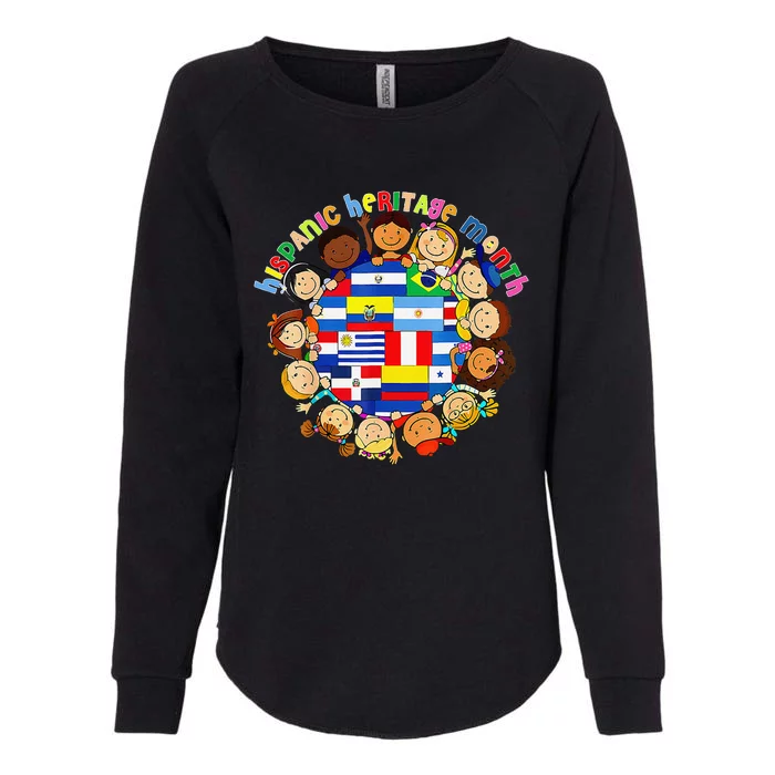 Latino Countries Flag Hispanic Heritage Month Gift Womens California Wash Sweatshirt