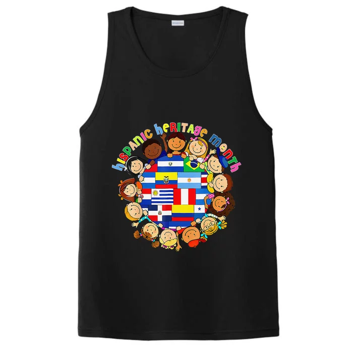 Latino Countries Flag Hispanic Heritage Month Gift Performance Tank