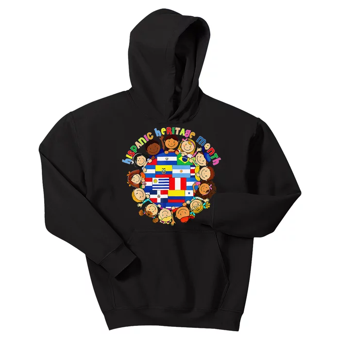 Latino Countries Flag Hispanic Heritage Month Gift Kids Hoodie