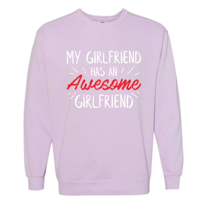 Lesbian Couple Funny Cute Valentines Day Gift Cool Gift Garment-Dyed Sweatshirt