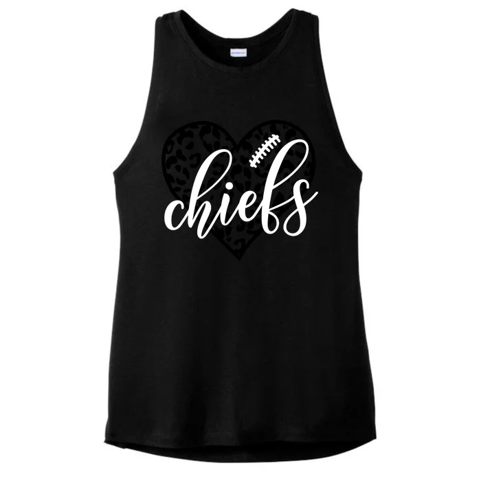 Love Chiefs Football Cool Kansas City Design Ladies Tri-Blend Wicking Tank