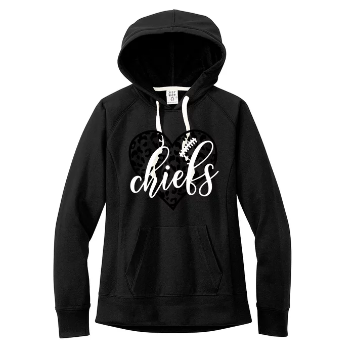 Love Chiefs Football Cool Kansas City Design Women's Fleece Hoodie