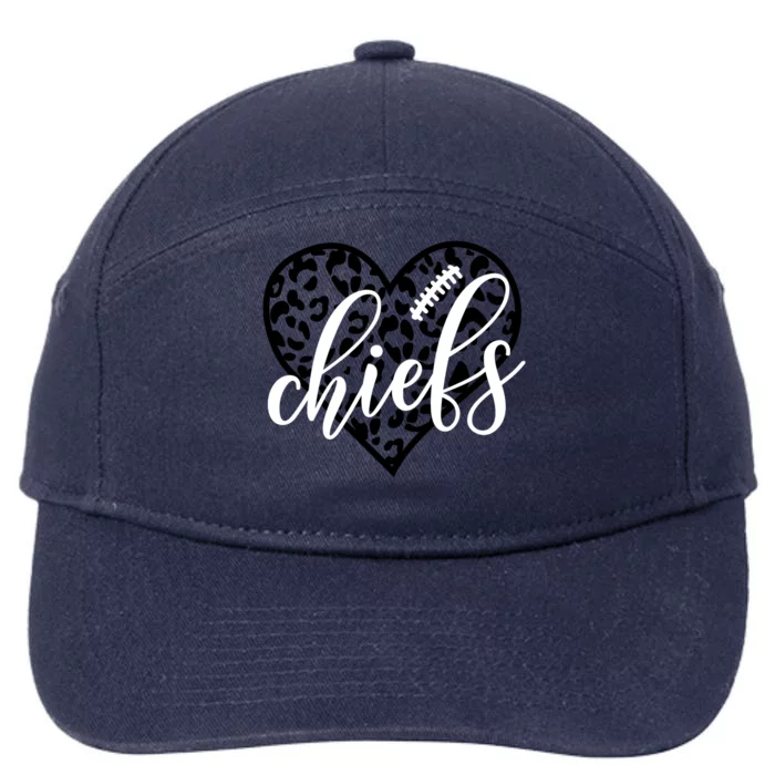 Love Chiefs Football Cool Kansas City Design 7-Panel Snapback Hat