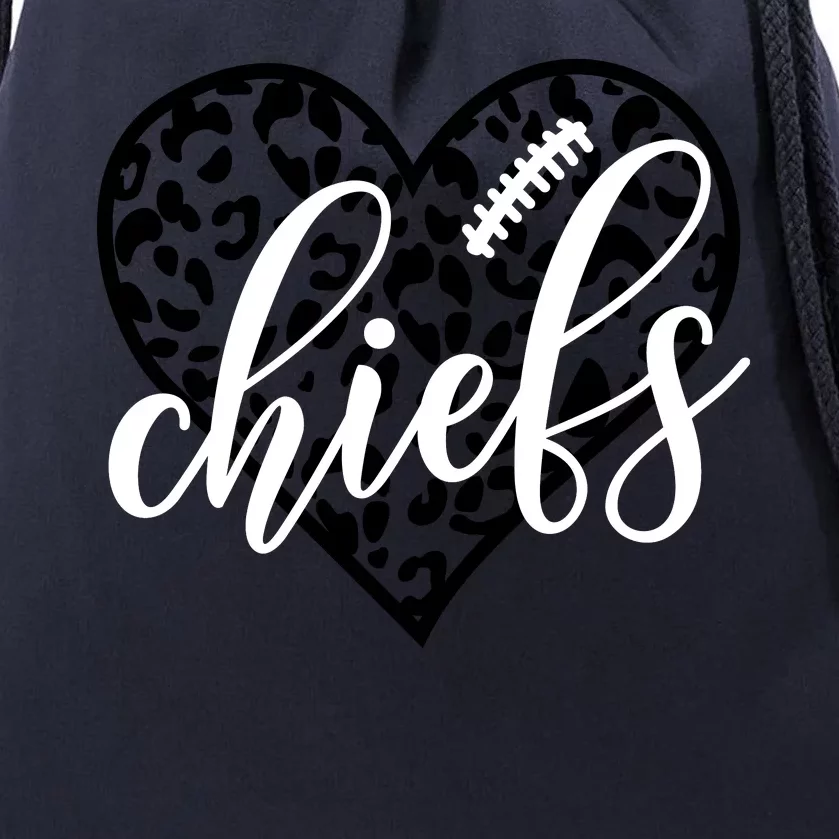 Love Chiefs Football Cool Kansas City Design Drawstring Bag