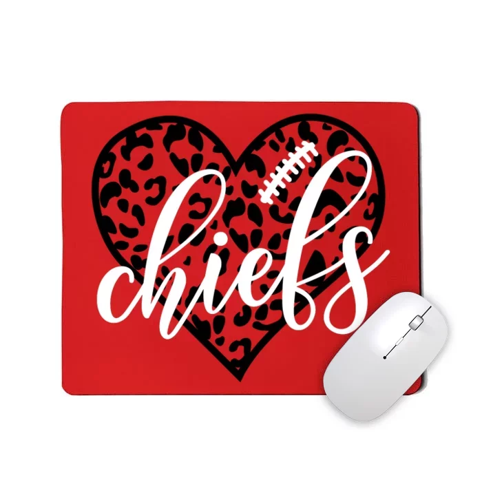 Love Chiefs Football Cool Kansas City Design Mousepad