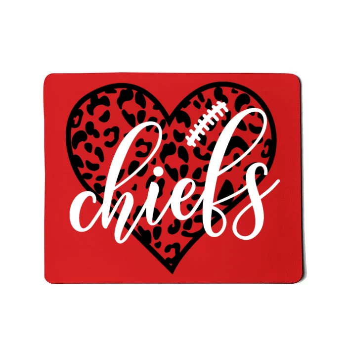 Love Chiefs Football Cool Kansas City Design Mousepad