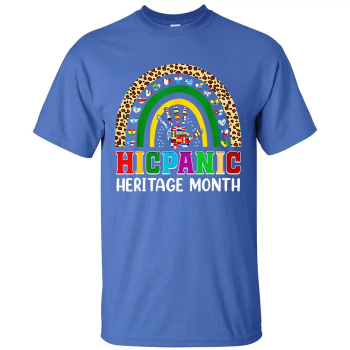 Latino Countries Flags Rainbow Hispanic Heritage Month Tall T-Shirt