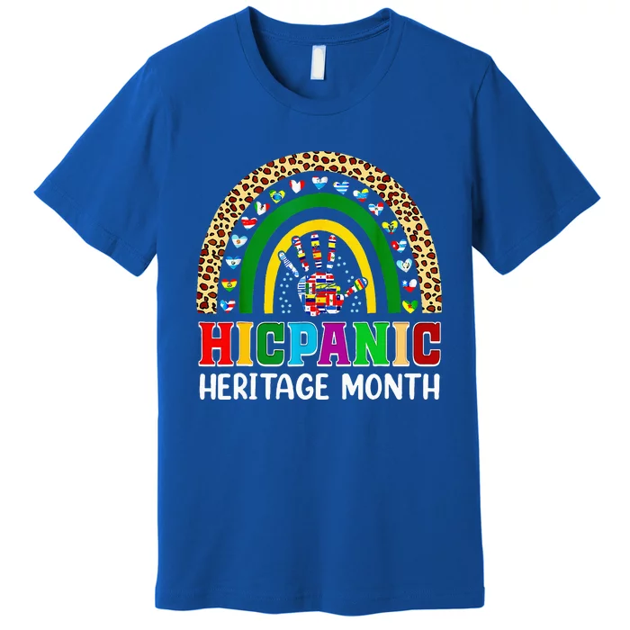 Latino Countries Flags Rainbow Hispanic Heritage Month Premium T-Shirt