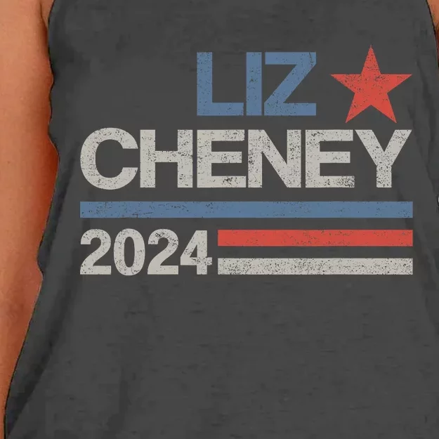 Liz Cheney For President 2024 Usa Election Liz 24 Women's Knotted Racerback Tank