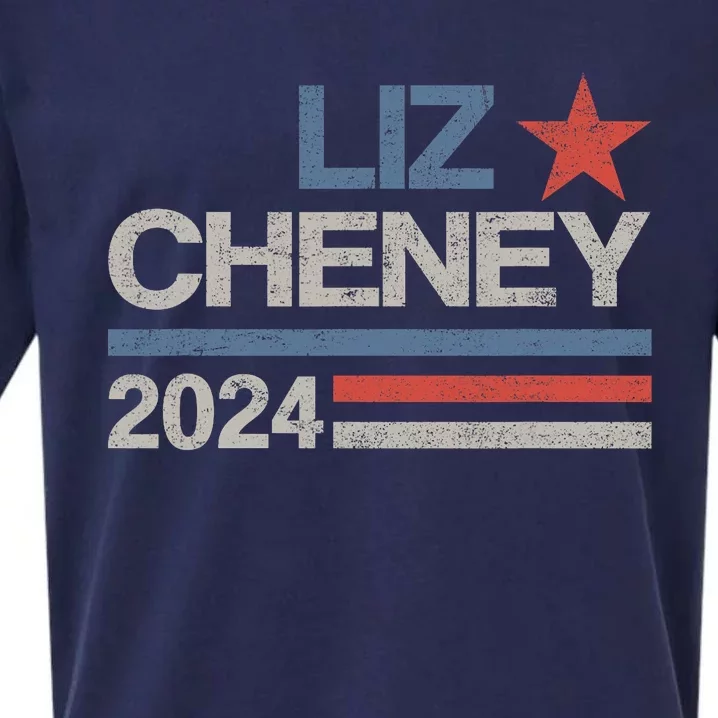 Liz Cheney For President 2024 Usa Election Liz 24 Sueded Cloud Jersey T-Shirt