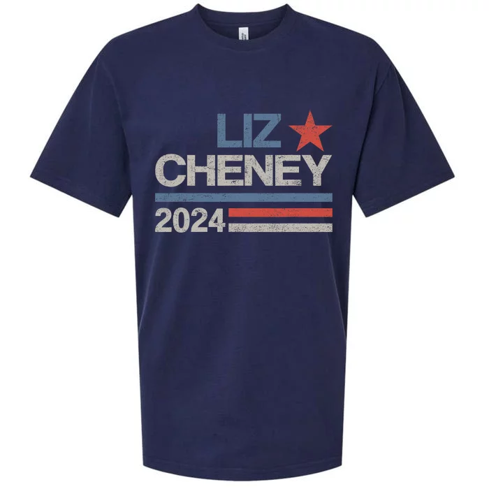 Liz Cheney For President 2024 Usa Election Liz 24 Sueded Cloud Jersey T-Shirt