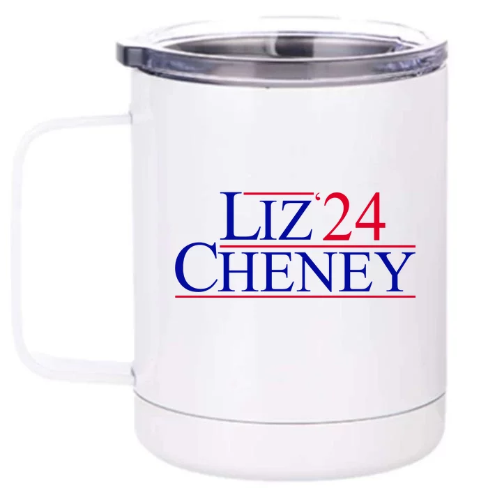 Liz Cheney For President 2024 USA Front & Back 12oz Stainless Steel Tumbler Cup