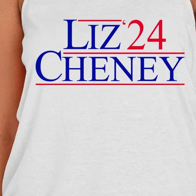 Liz Cheney For President 2024 USA Women's Knotted Racerback Tank