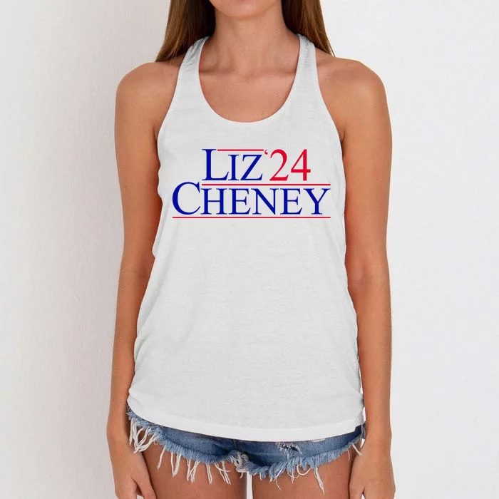 Liz Cheney For President 2024 USA Women's Knotted Racerback Tank