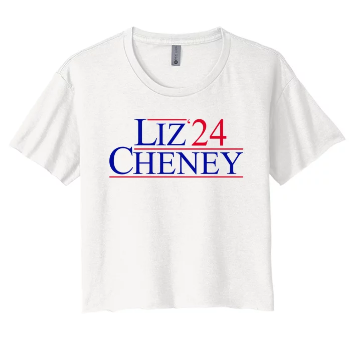 Liz Cheney For President 2024 USA Women's Crop Top Tee