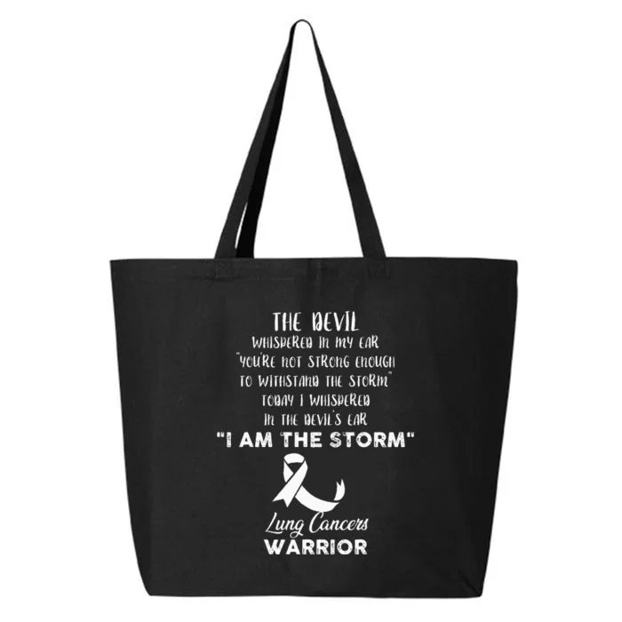 Lung Cancer Fight Cancer Ribbon 25L Jumbo Tote