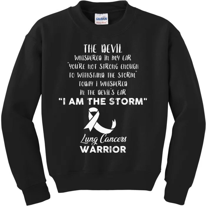 Lung Cancer Fight Cancer Ribbon Kids Sweatshirt