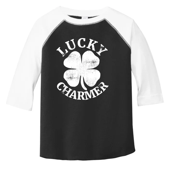 LUCKY CHARMER Funny St. Patrick's Day Boy Girl Toddler Fine Jersey T-Shirt