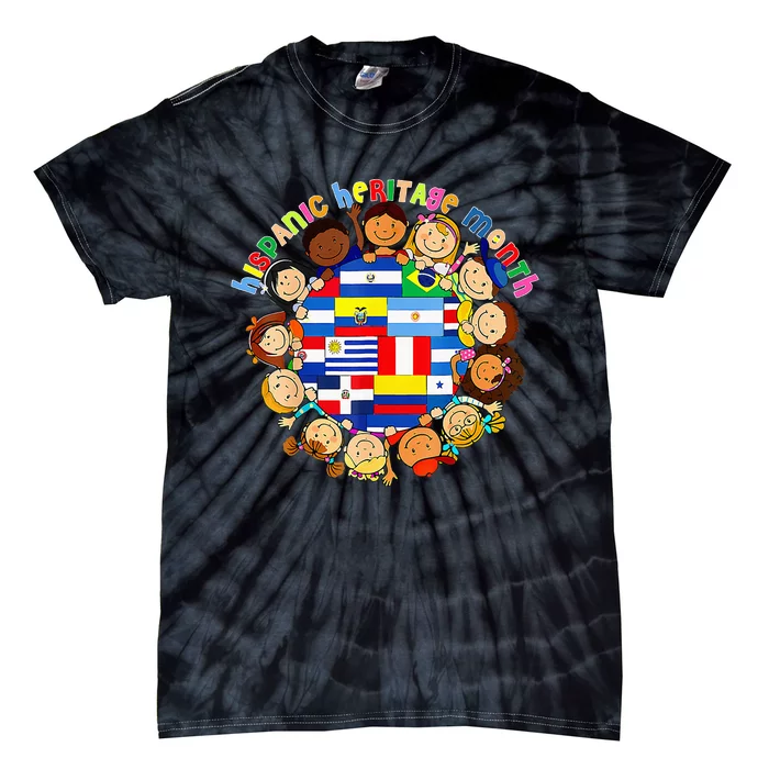 Latino Countries Flag For Hispanic Heritage Month Tie-Dye T-Shirt