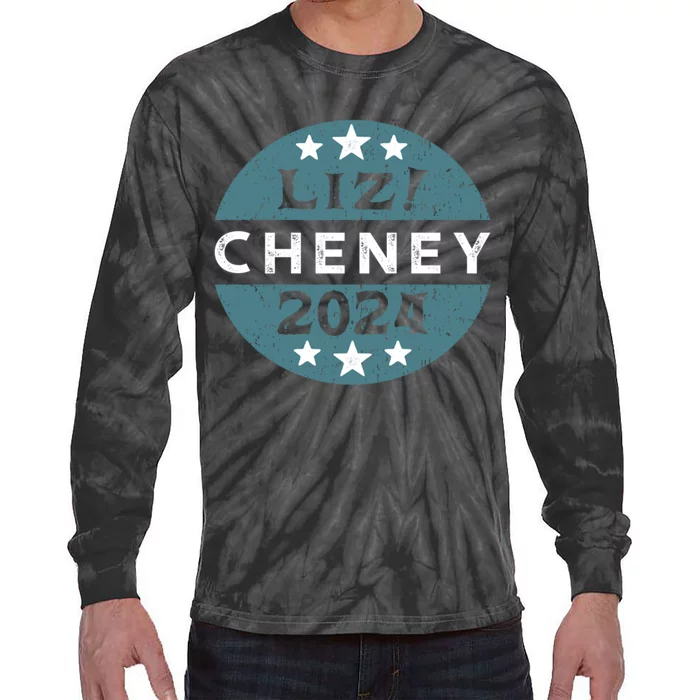 Liz Cheney For President 2024 Gift Tie-Dye Long Sleeve Shirt