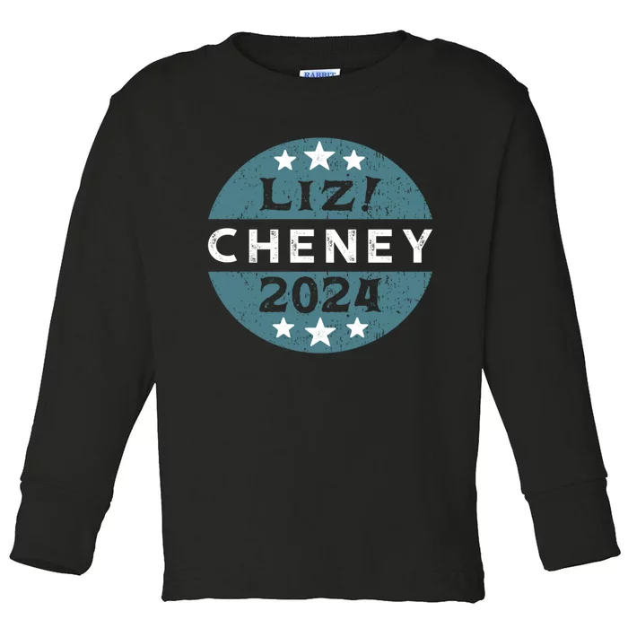 Liz Cheney For President 2024 Gift Toddler Long Sleeve Shirt