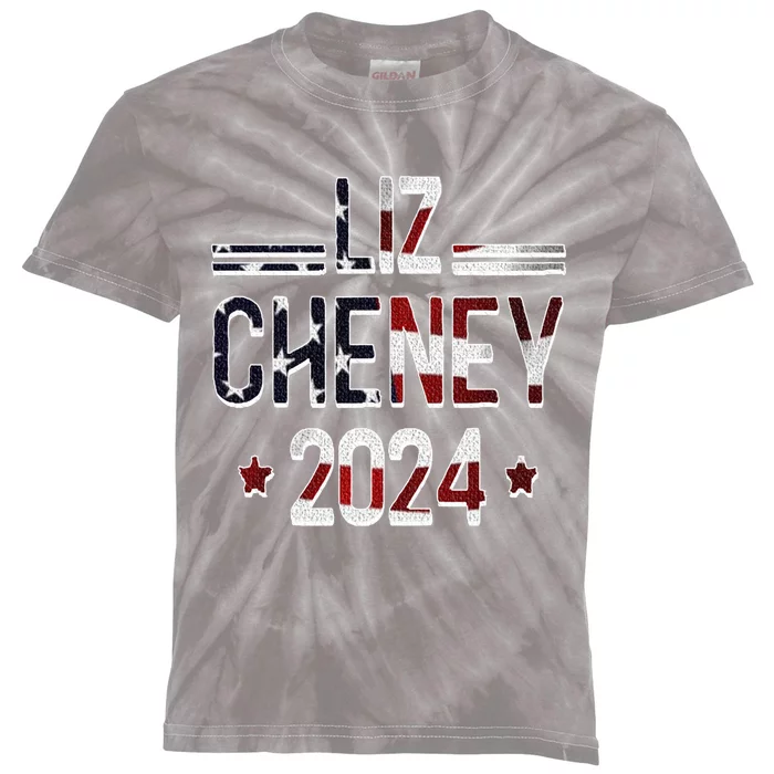 Liz Cheney For President 2024 Usa Election Liz 24 Gift Kids Tie-Dye T-Shirt