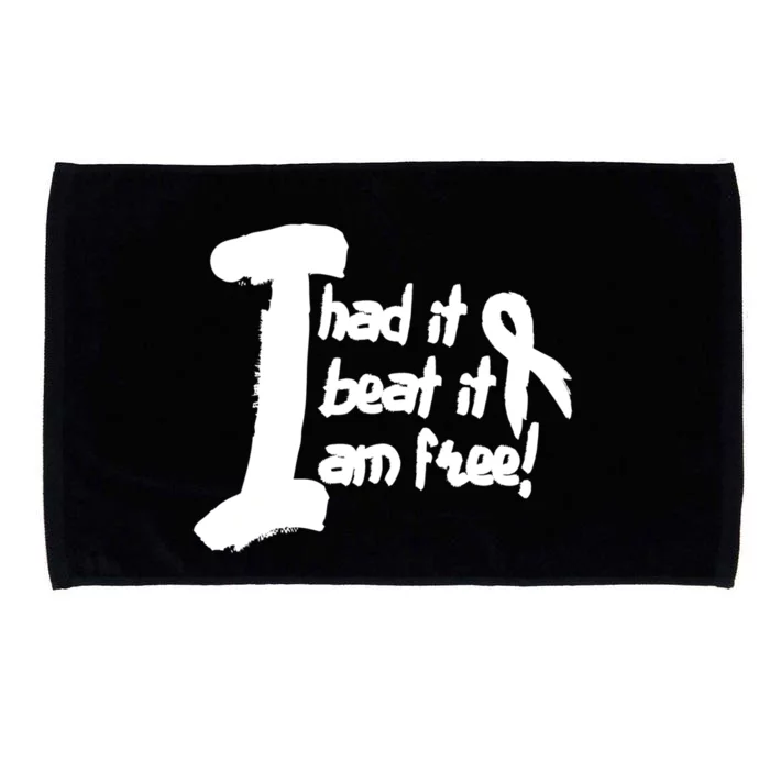 Lung Cancer Fight Cancer Ribbon Gift Microfiber Hand Towel