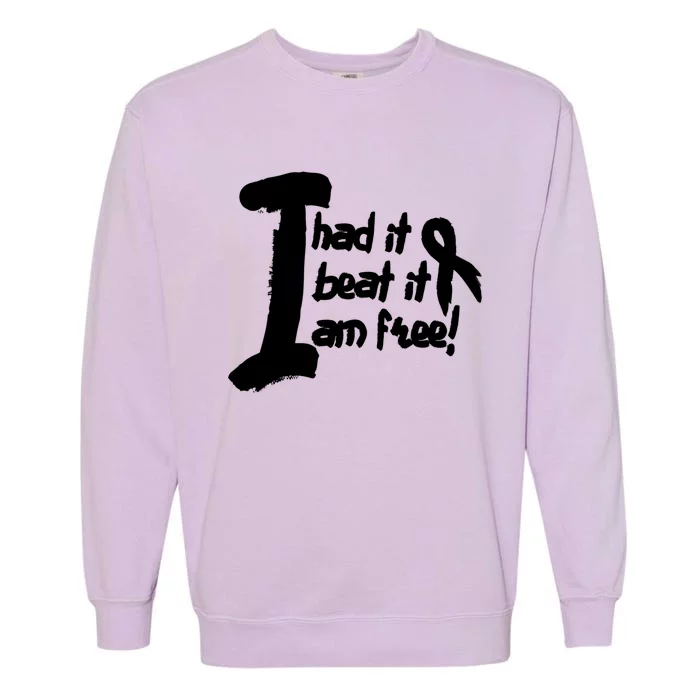 Lung Cancer Fight Cancer Ribbon Gift Garment-Dyed Sweatshirt