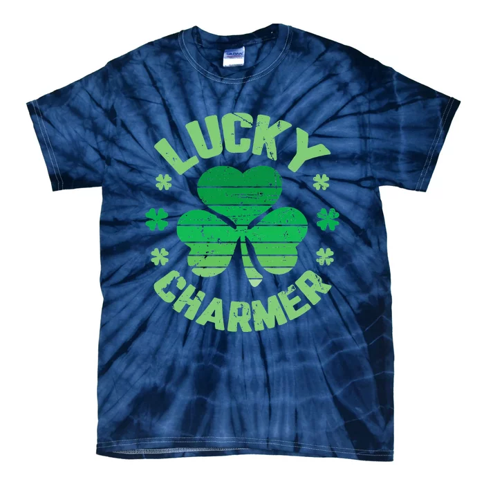 LUCKY CHARMER Funny St. Patrick's Day Tie-Dye T-Shirt