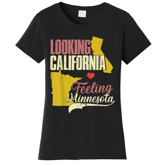 Looking California Feeling Minnesota Funny Gift Women's T-Shirt