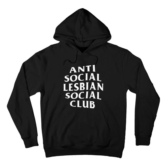 Lesbian Club (Front) LGBT Funny Minimal Bi Pride Gay Women Tall Hoodie