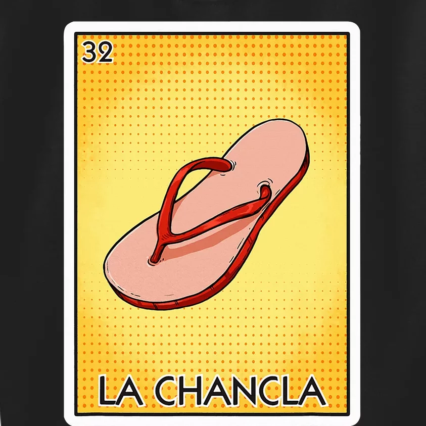 La Chancla Flip Flop Card Mexican Lottery Card La Chancla Kids Sweatshirt