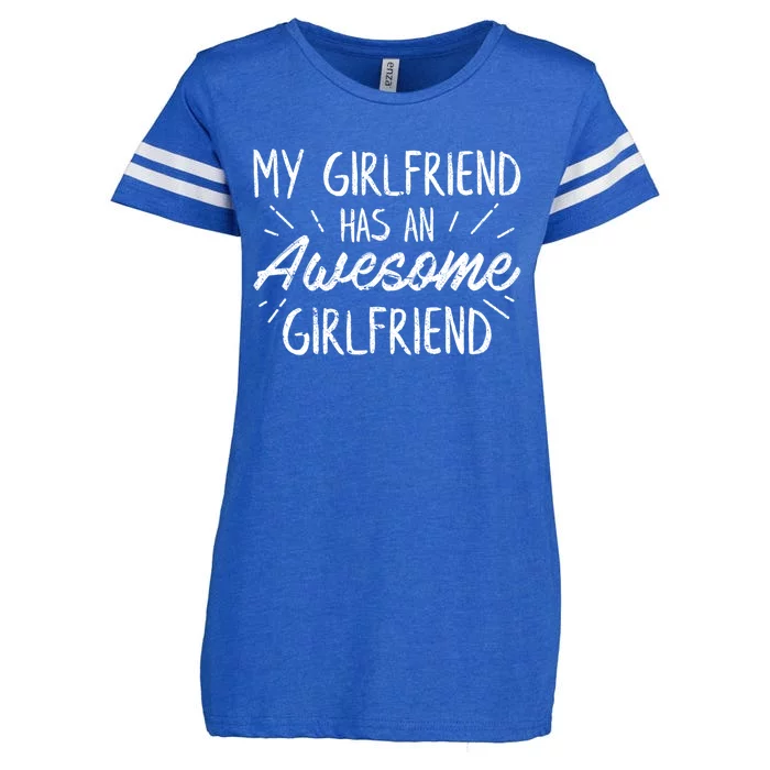 Lesbian Couple Funny Cute Valentines Day Gift Enza Ladies Jersey Football T-Shirt