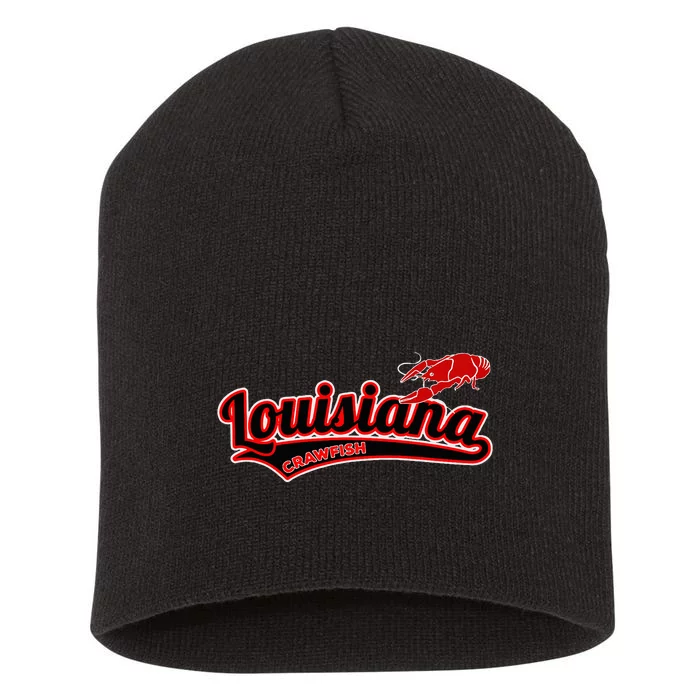 Louisiana Crawfish Funny College Boil Crew Short Acrylic Beanie