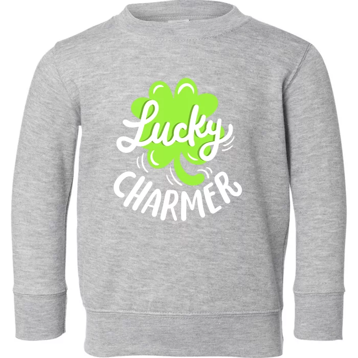 Lucky Charmer Funny St Patrick's Day Boy Girl Toddler Sweatshirt