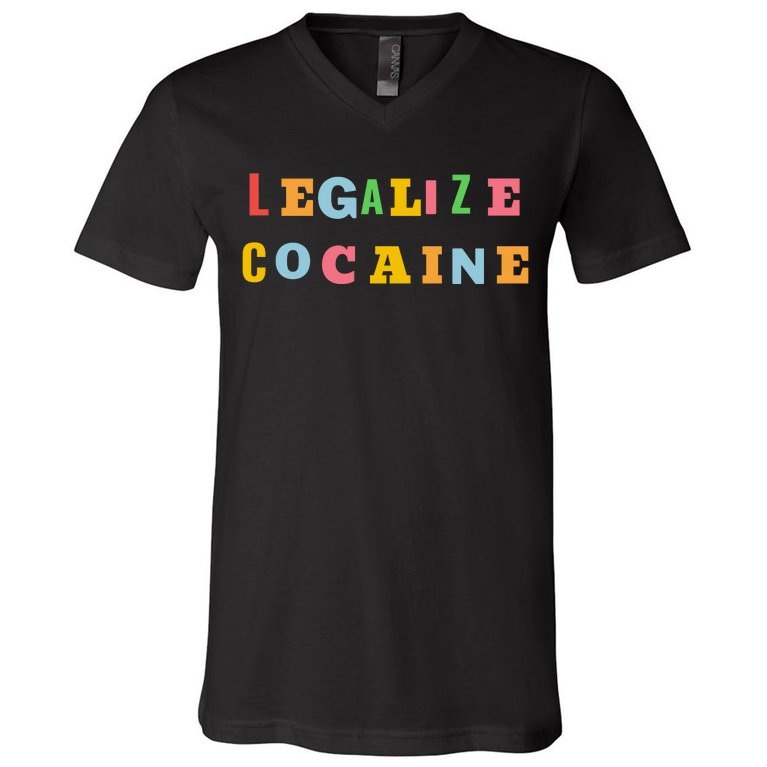Legalize Cocaine Funny Design V-Neck T-Shirt