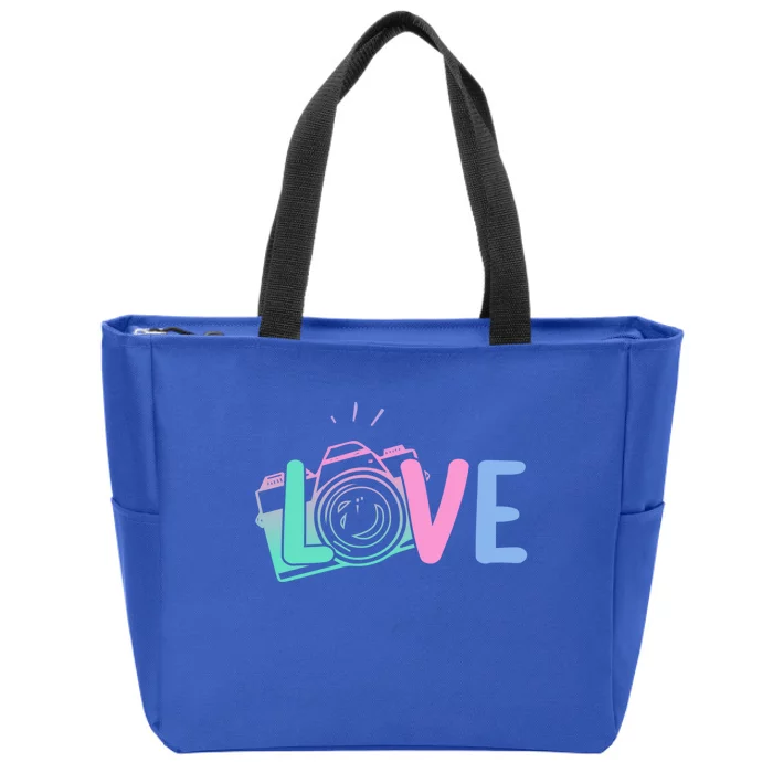 Love Camera Gift Photographer Cool Gift Zip Tote Bag