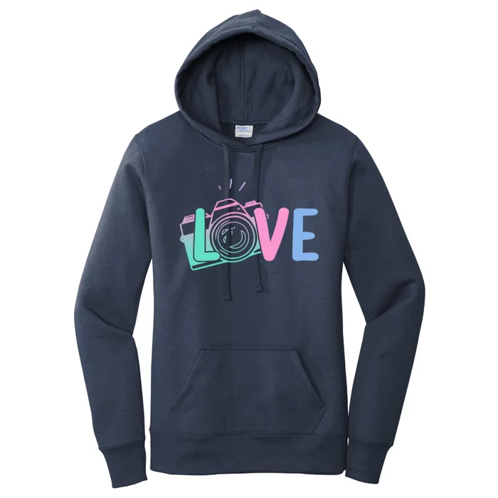 Love Camera Gift Photographer Cool Gift Women's Pullover Hoodie