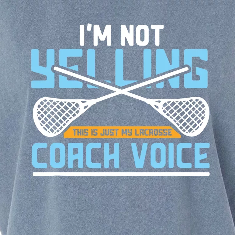 Lacrosse Coach Gift Lax Sticks Funny Coach Voice Garment-Dyed Women's Muscle Tee