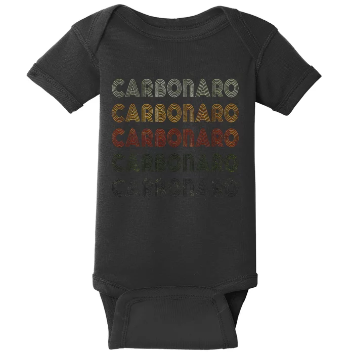 Love Carbonaro Grunge Vintage Style Black Carbonaro Baby Bodysuit