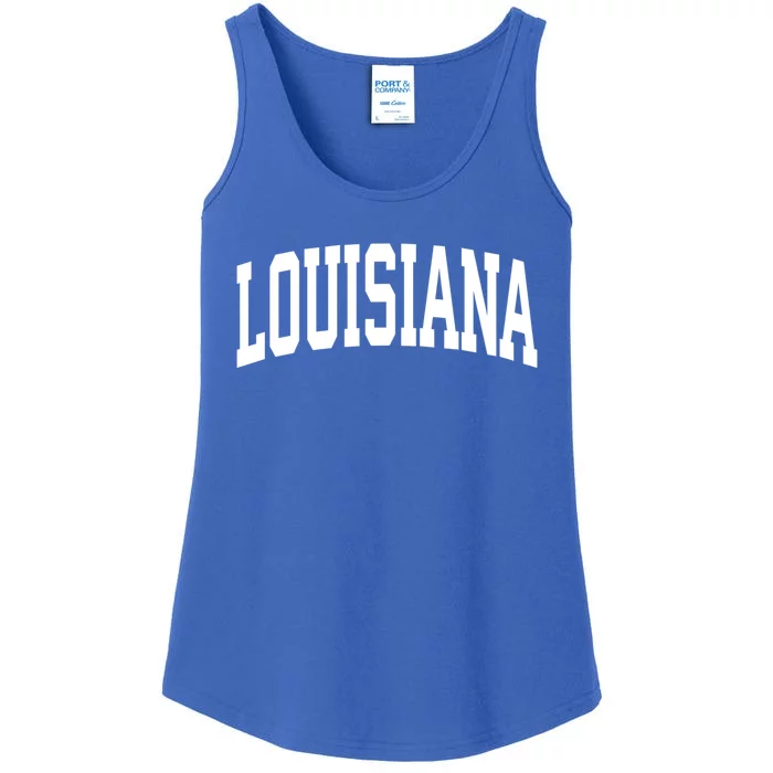 Louisiana Crewneck Gift Sports College Style State Usa Ladies Essential Tank