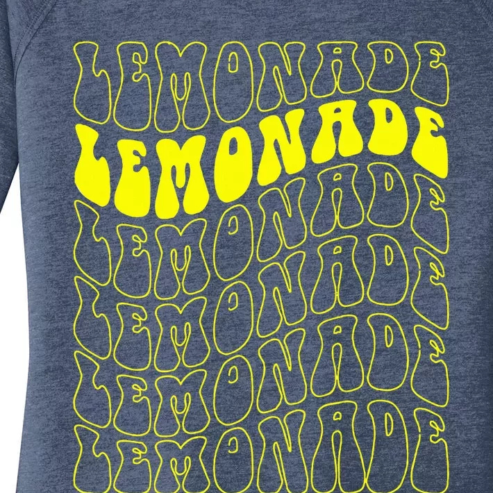 Lemonade Crew Groovy Retro Lemonade Stand Women's Perfect Tri Tunic Long Sleeve Shirt