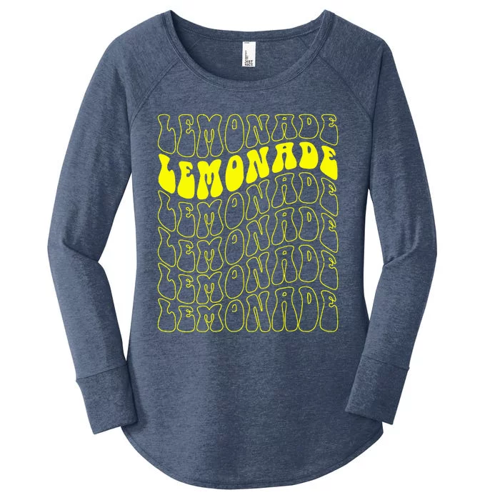 Lemonade Crew Groovy Retro Lemonade Stand Women's Perfect Tri Tunic Long Sleeve Shirt