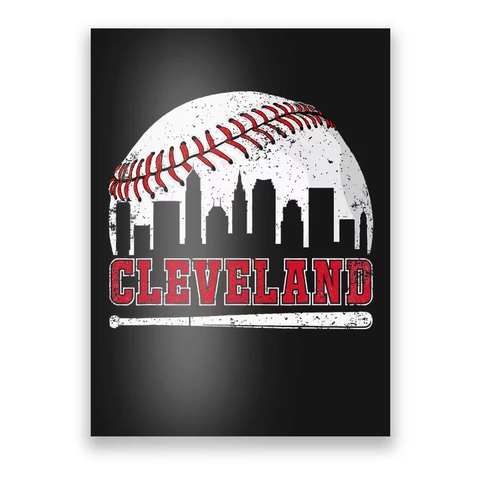 Love Cleveland Graphic Baseball Lover Player Poster