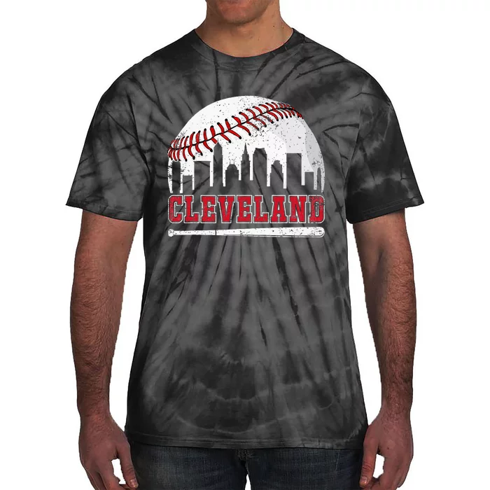 Love Cleveland Graphic Baseball Lover Player Tie-Dye T-Shirt