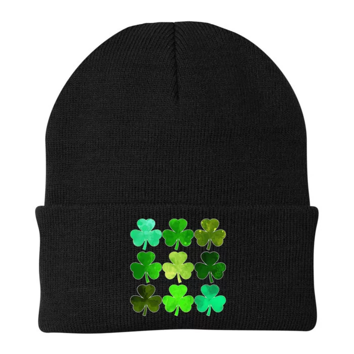 Lucky Clover Green Shamrock Irish Funny st patricks day Knit Cap Winter Beanie