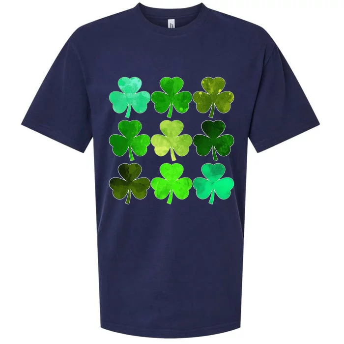 Lucky Clover Green Shamrock Irish Funny st patricks day Sueded Cloud Jersey T-Shirt